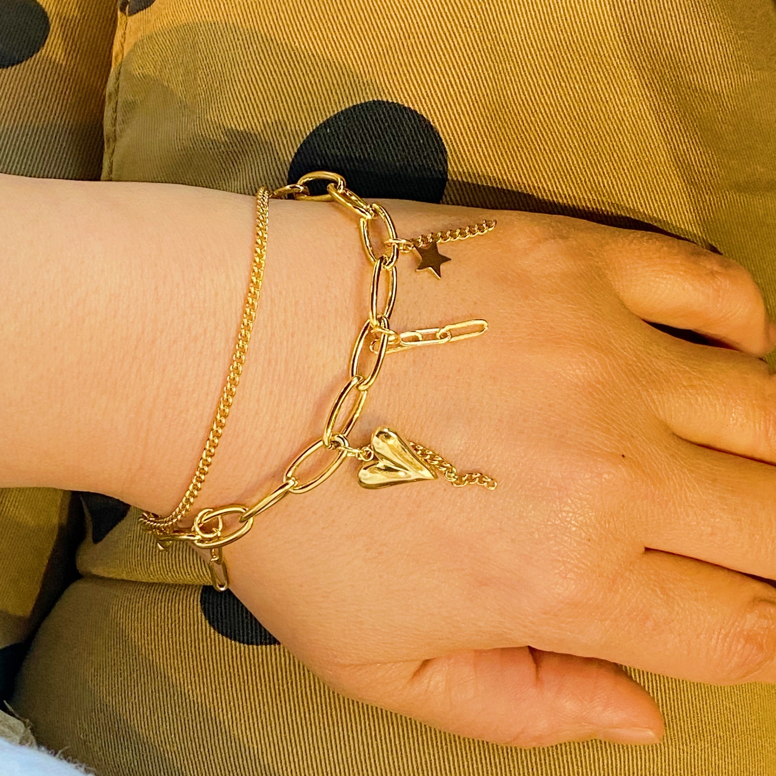 Doubled Fun Charm Bracelet.