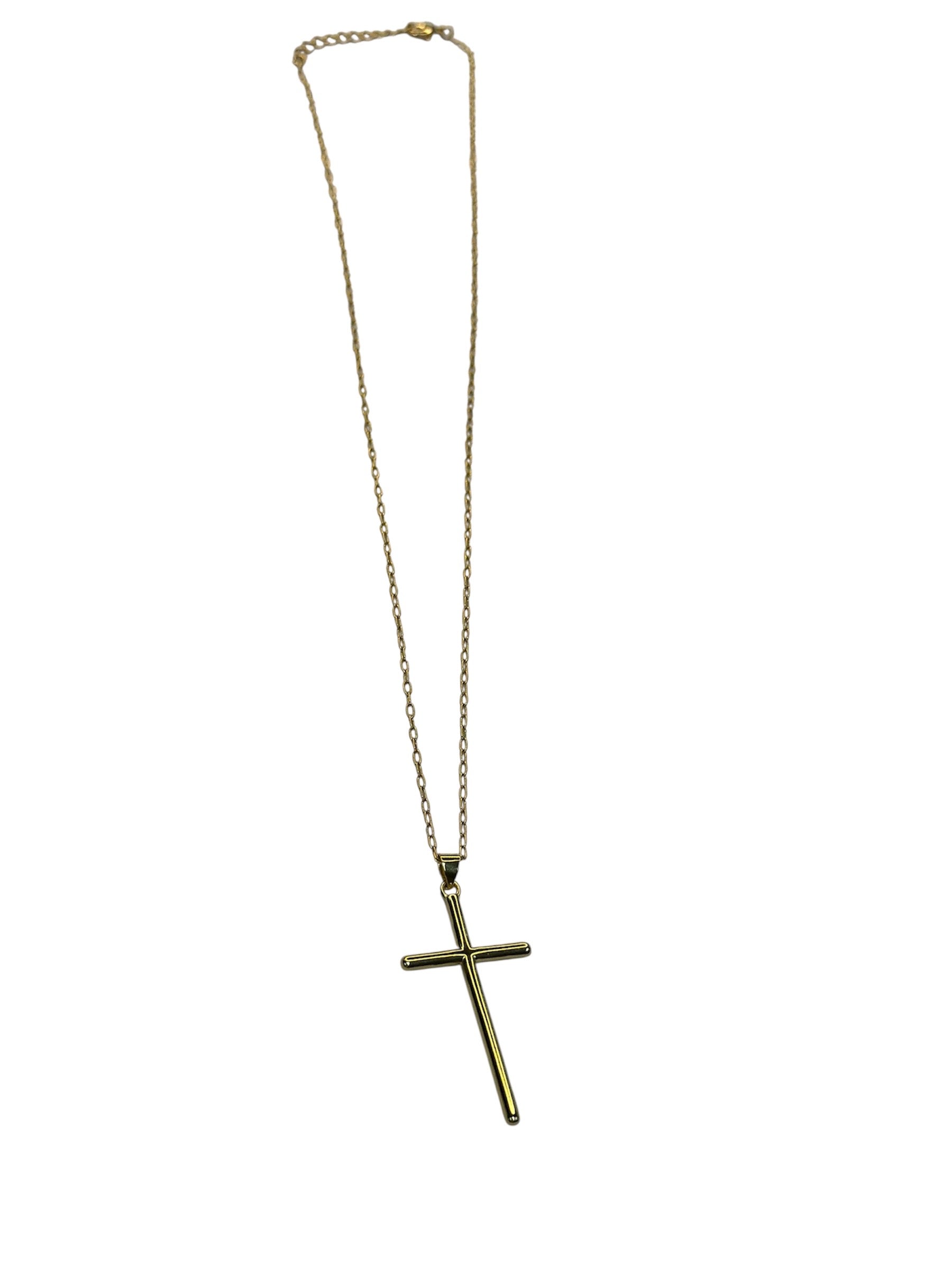 Solid Gold Plated Cross Necklace