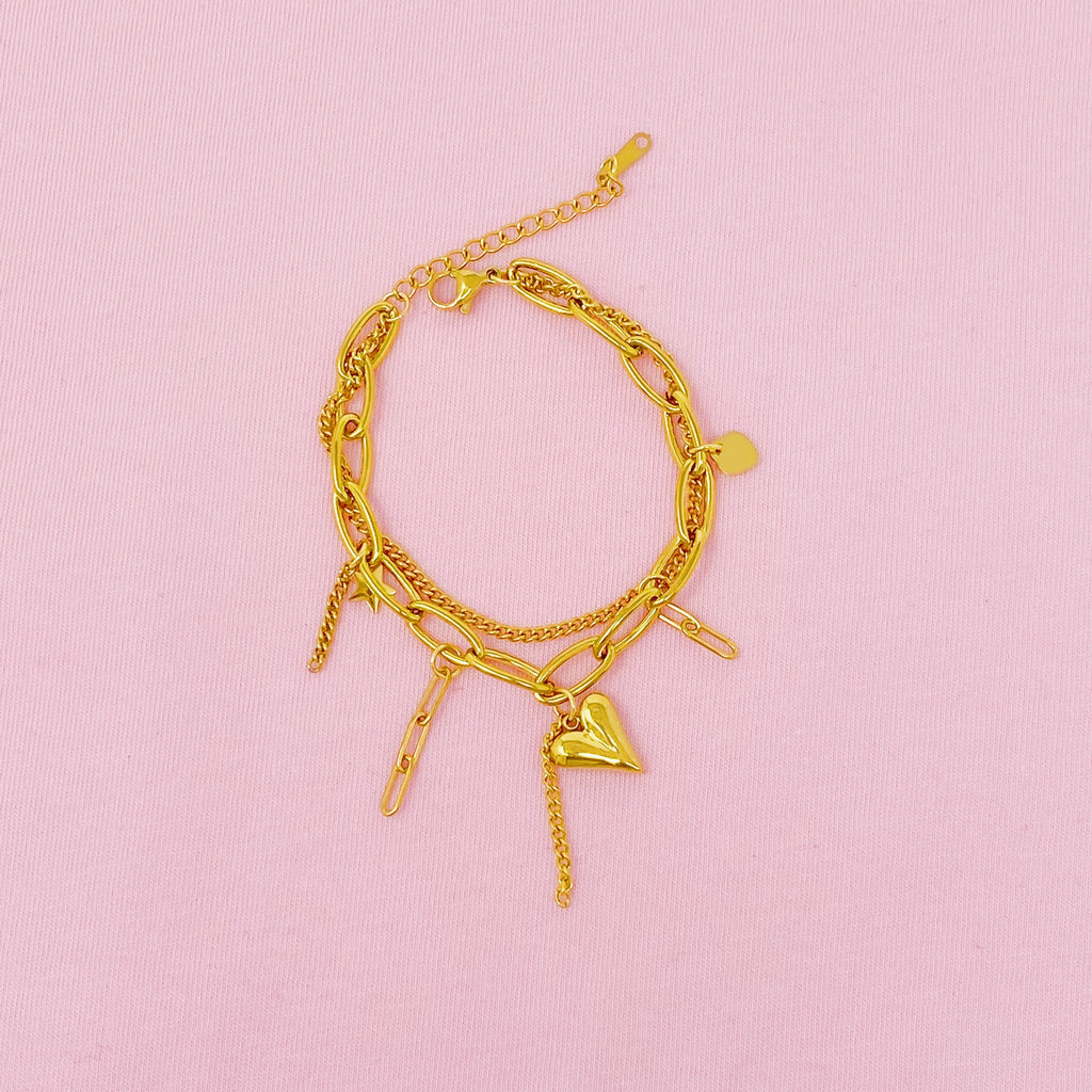 Doubled Fun Charm Bracelet.