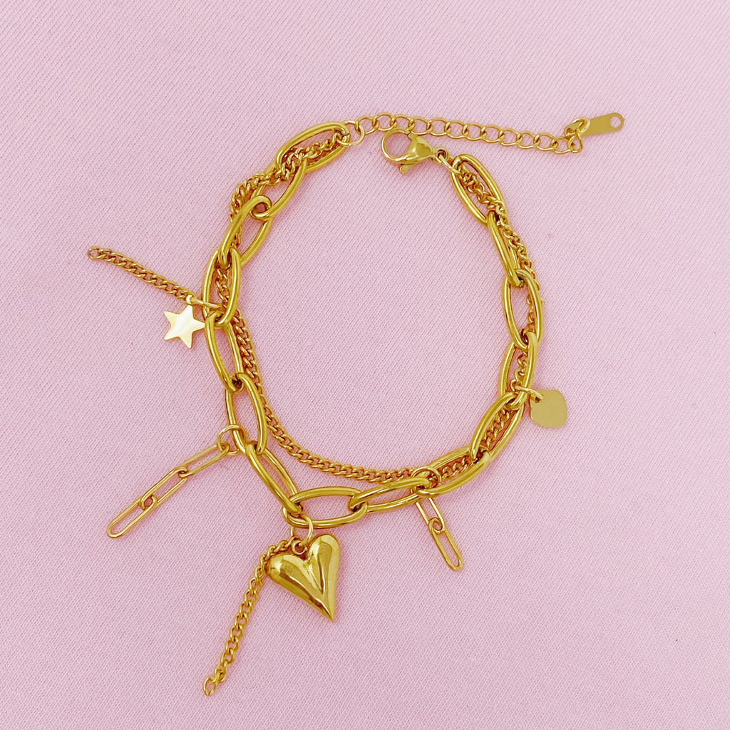 Doubled Fun Charm Bracelet.