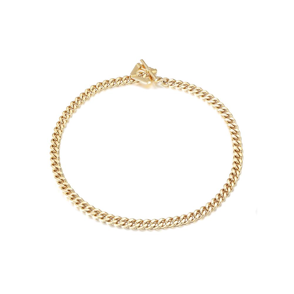 Square Toggle Clasp Chain Necklace