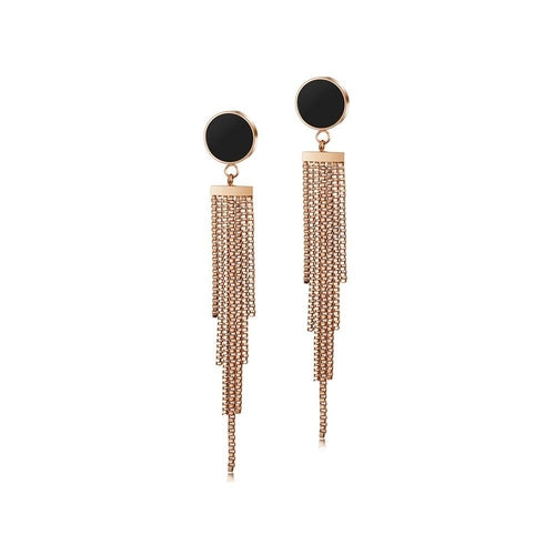 Long Tassel Drop Earrings.
