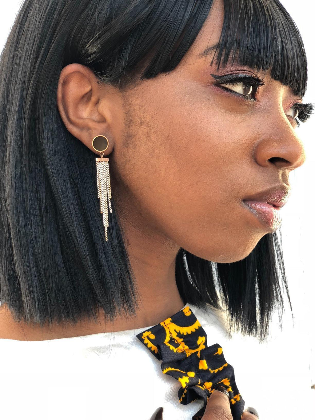 Long Tassel Drop Earrings.