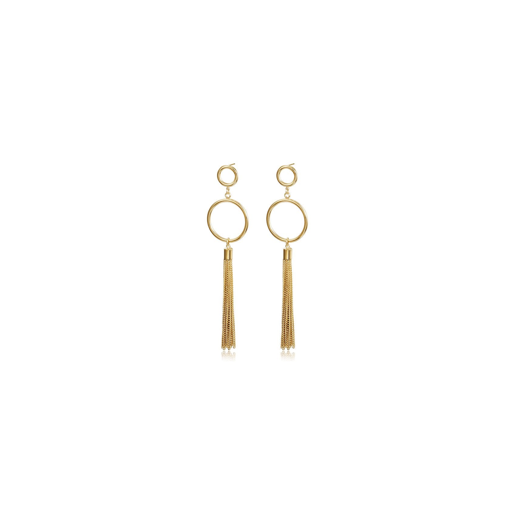 Circle Long Chain Earrings