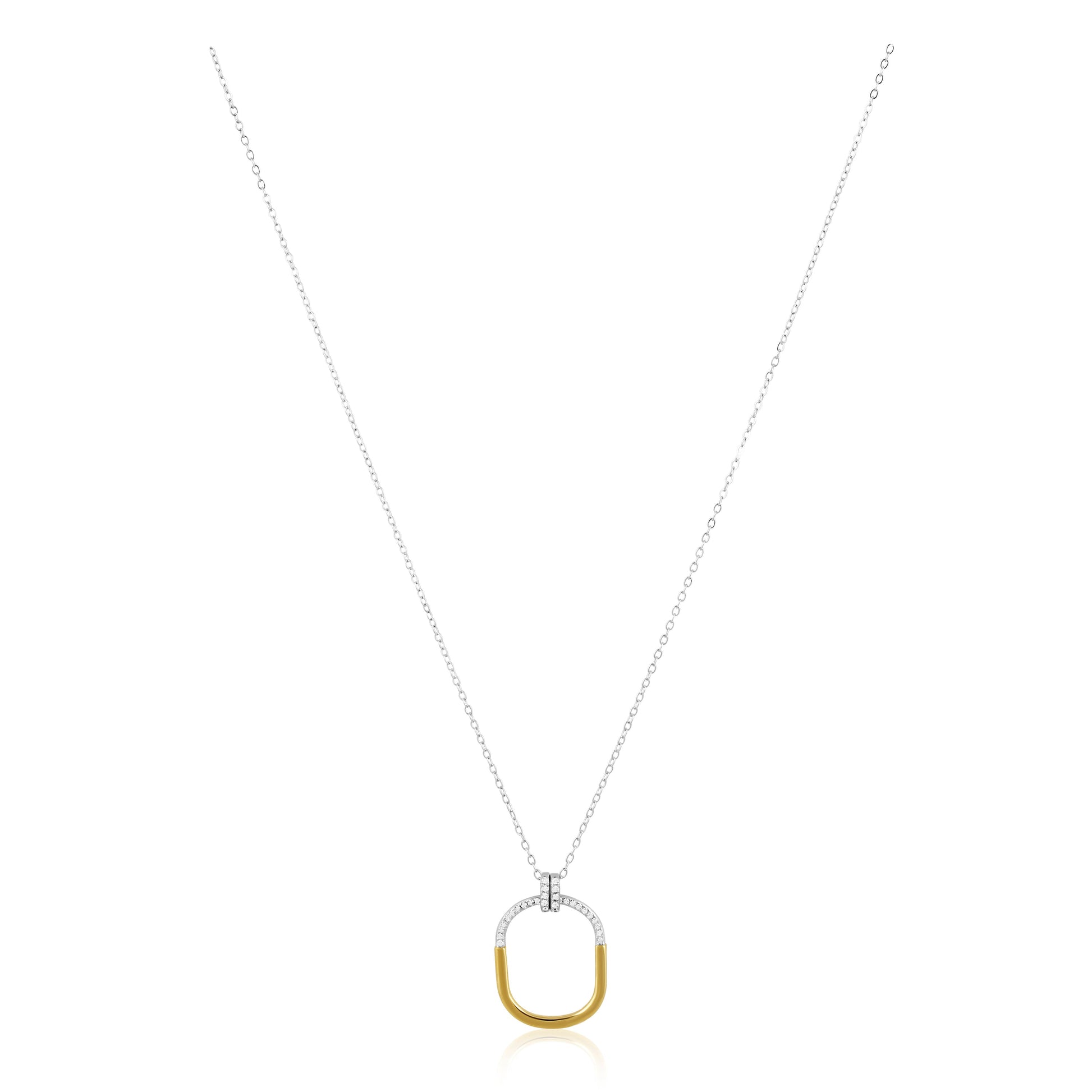 Two Tone Eternity Necklace
