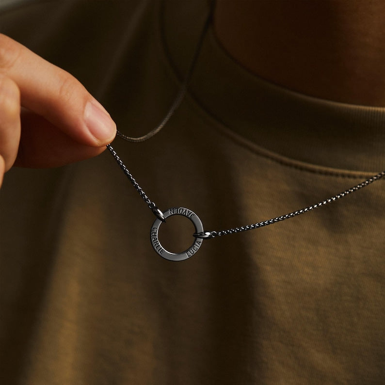 Dad Necklace With Kids Name, Father's Day Gift For Husband.