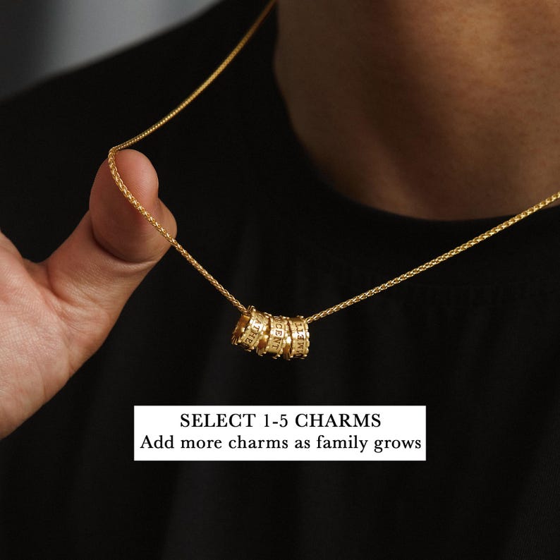 Dad Necklace With Kids Names, Gift for Father's Day.