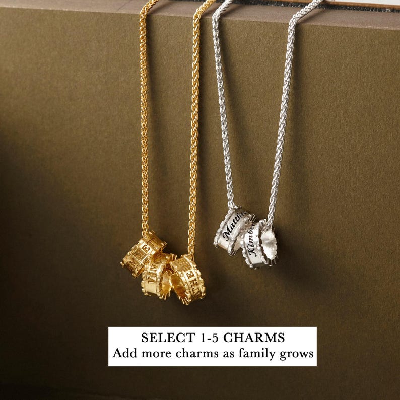 Dad Necklace With Kids Names, Gift for Father's Day.