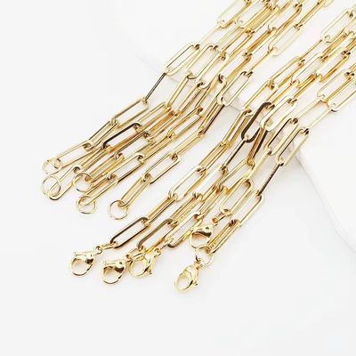 Paper clip chain necklace - 18 inch.