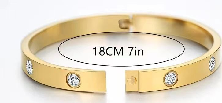 Gold Bracelets For Women 14K Gold Plated Friendship Love Bangle.