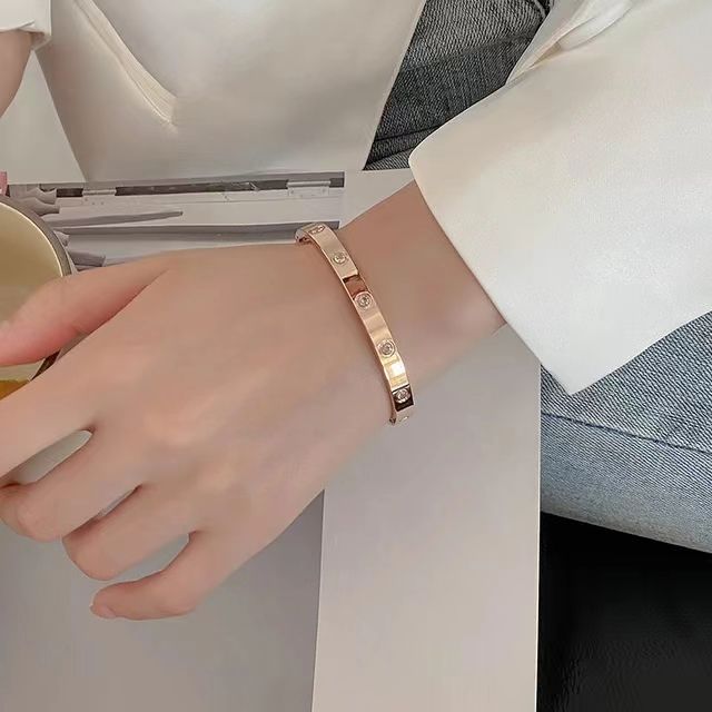 Gold Bracelets For Women 14K Gold Plated Friendship Love Bangle.