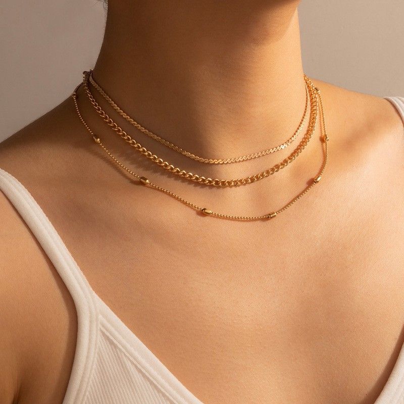 PAVOI 14K Gold Plated Dainty Layering Necklaces for Women | Snake.