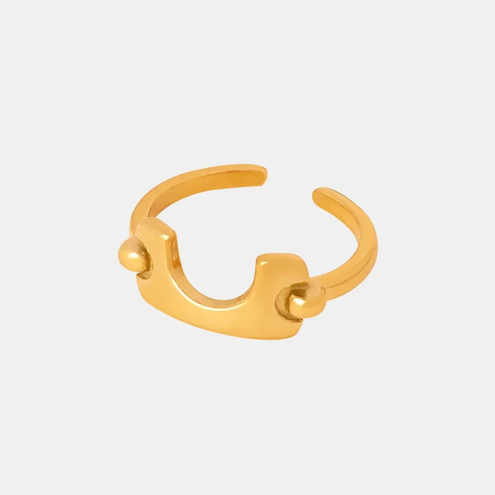 18K Gold-Plated Irregular Open Ring - Premium Minimalist Jewelry - MINIMAL