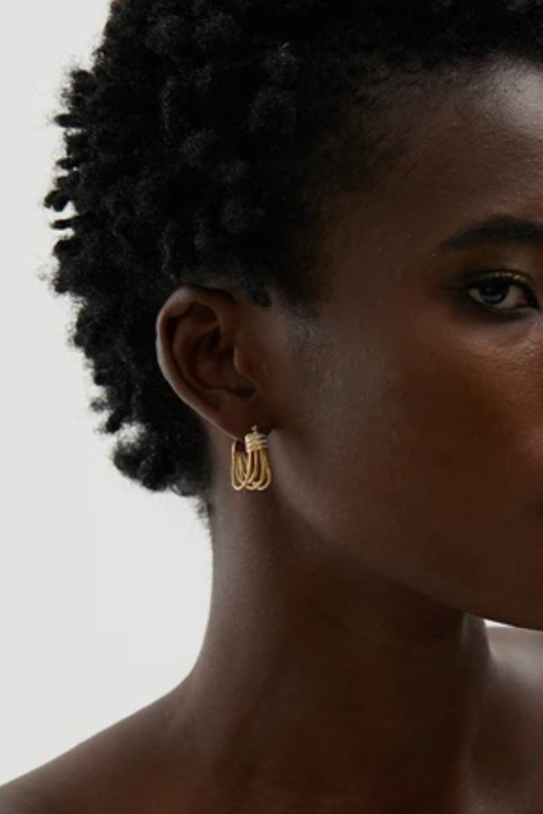 Road to Sparkles 18k Gold Plated Cubic Zirconia Women's Earrings