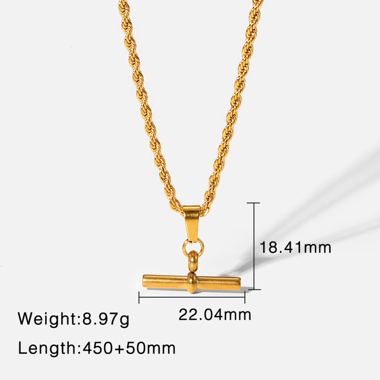 T-Bar Pendant Necklace