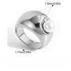 18K gold lightweight titanium steel ring – silver finish, minimalist band, PVD gold plating, MINIMAL