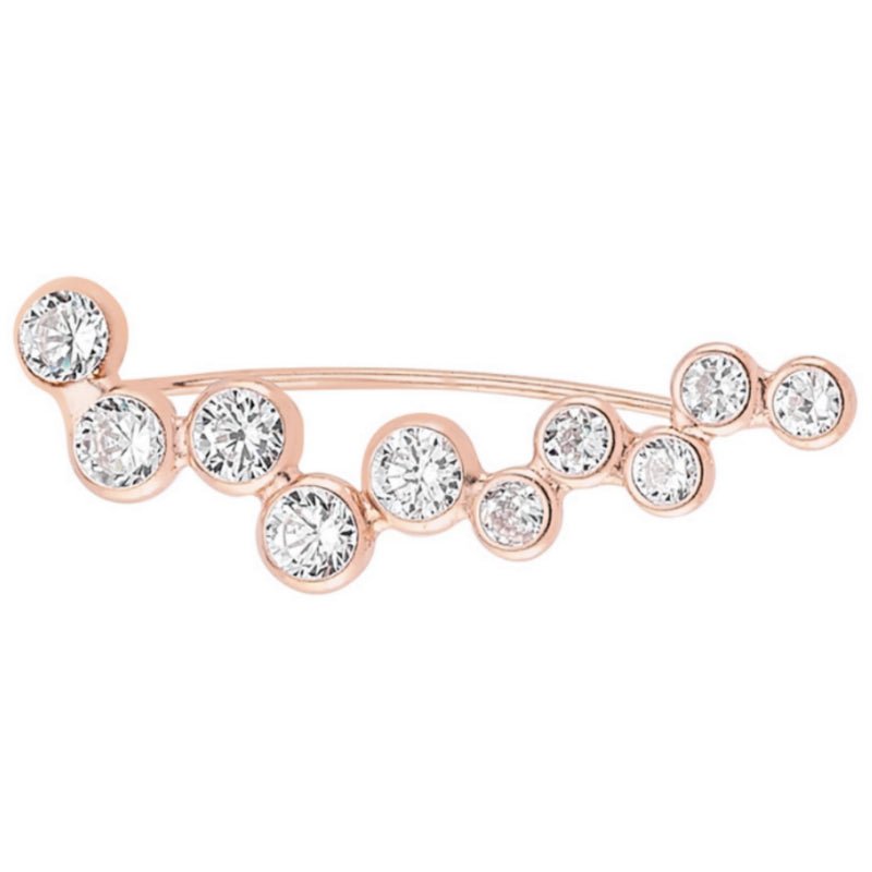 Silver Diamond Bubble Ear Cuffs & Climber Earrings.