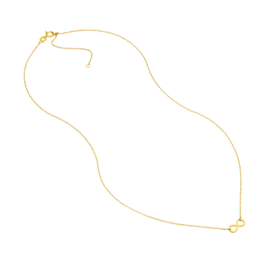 14K Gold Infinity Necklace.
